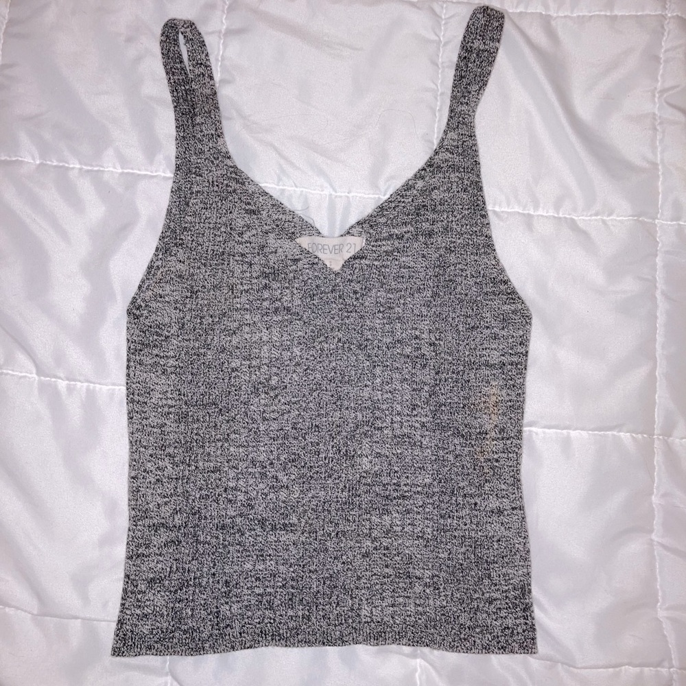 Grey crop top